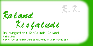 roland kisfaludi business card